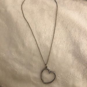 James Avery Heart Charm Holder Necklace
